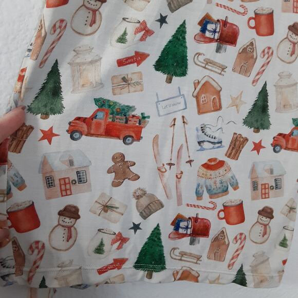 Bestaroo Bamboo Pajamas Set Kids 8 Christmas Eve PJs Long Sleeve Holiday Santa - Picture 4 of 7